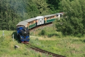 Nezbytný nejmenší oblouk na trati mezi Liptaní a Třemešnou