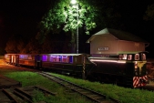 Souprava Strašidelného motorového vlaku s Faurem po návratu zpět do Třemešné