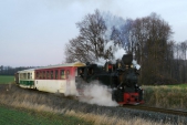 Mikulášský parní vlak mezi Kobernem a Slezskými Rudolticemi.