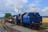 Lokomotivy U57.001 a TU38.001 ve Slezských Rudolticích.