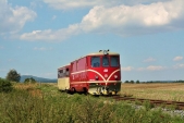 TéÚčko 705 913 přijíždí do Slezských Rudoltic v neděli 22.8.2010