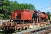 Lokomotiva 1932 JŽ poprvé představena veřejnosti na Den dráhy 2008 v Třemešné